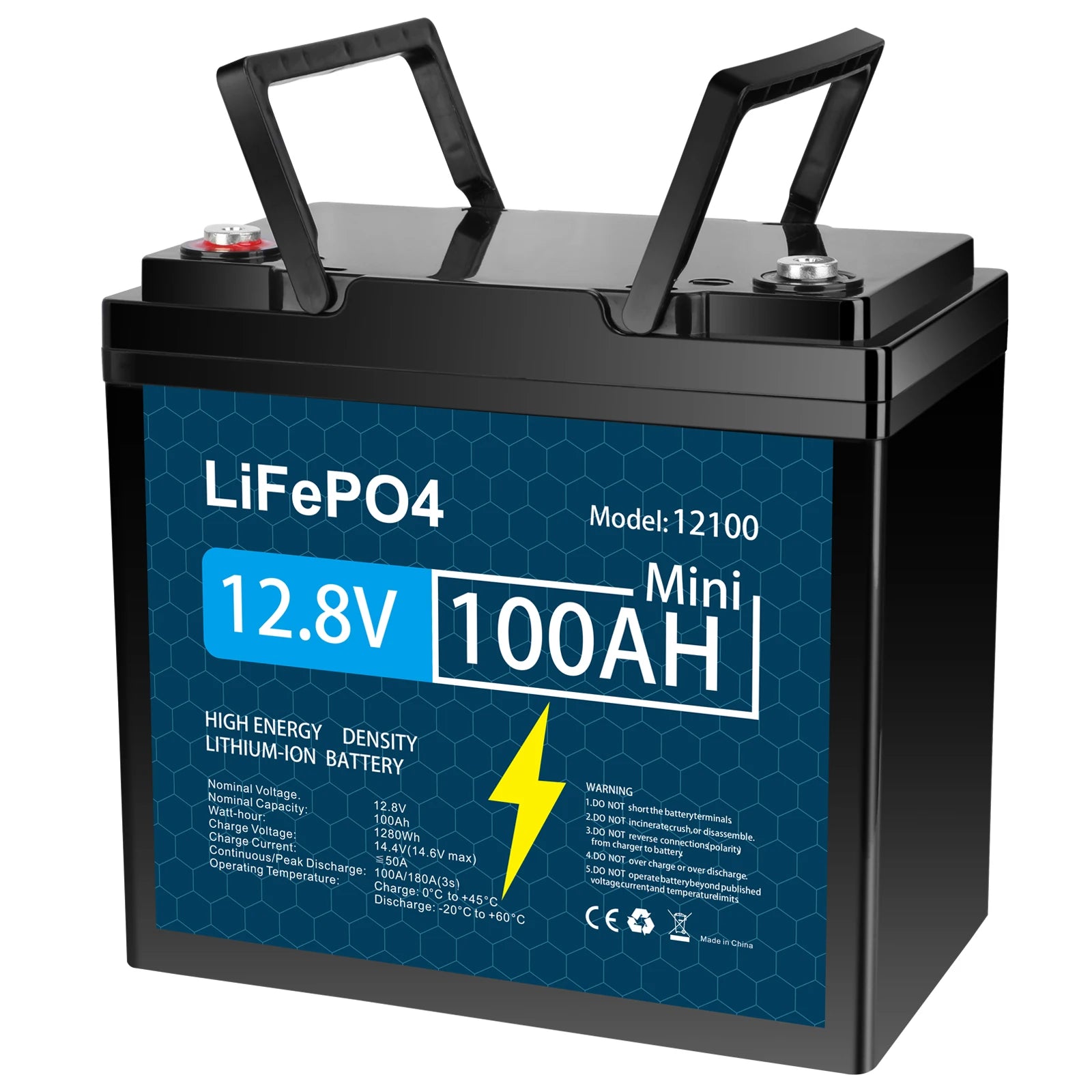12V LiFePO4 Battery 30Ah 60Ah100Ah 120Ah 12.8V Lithium Iron Phosphate Batteries Pack 5000 Cycles RV Cart Boat Solar Battery