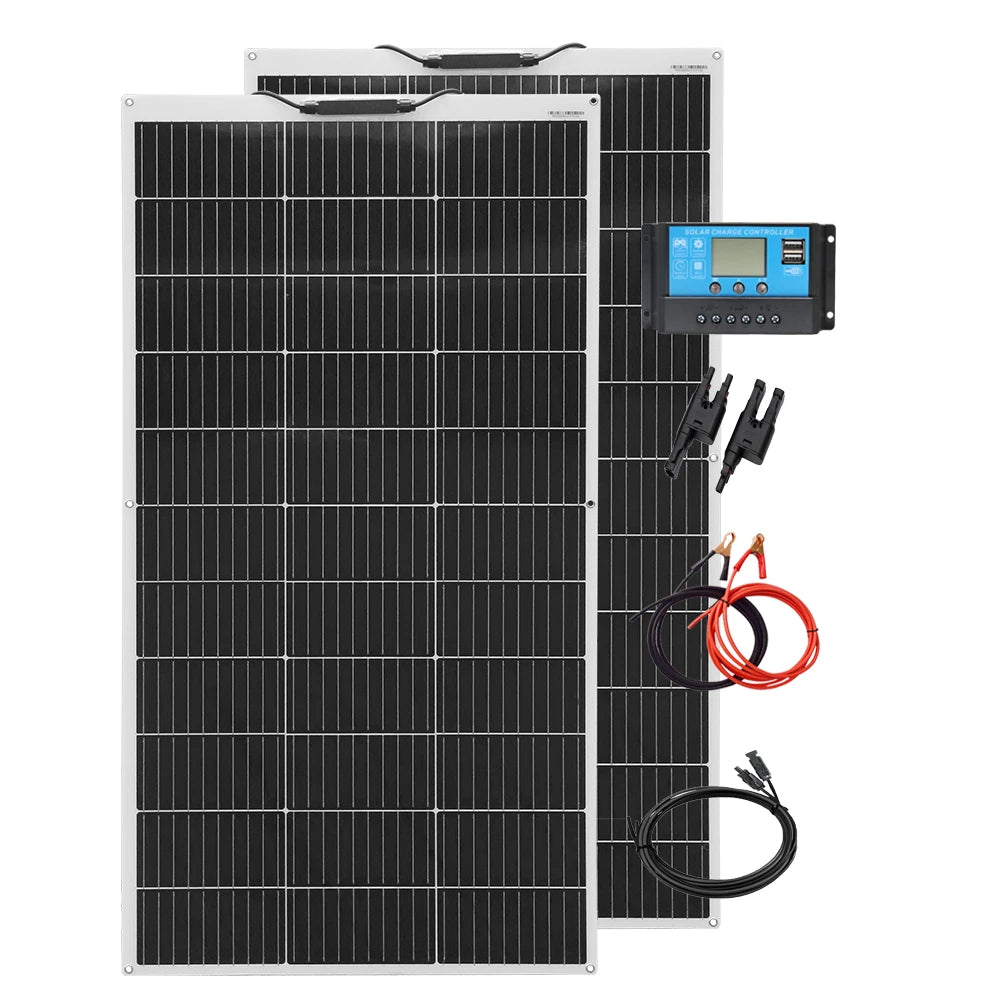 Solar panel kit Flexible Module 18V 120W 240w 360w 480w 600w 720w 12V or 24v photovoltaic for Motorhome Battery  Home Charger