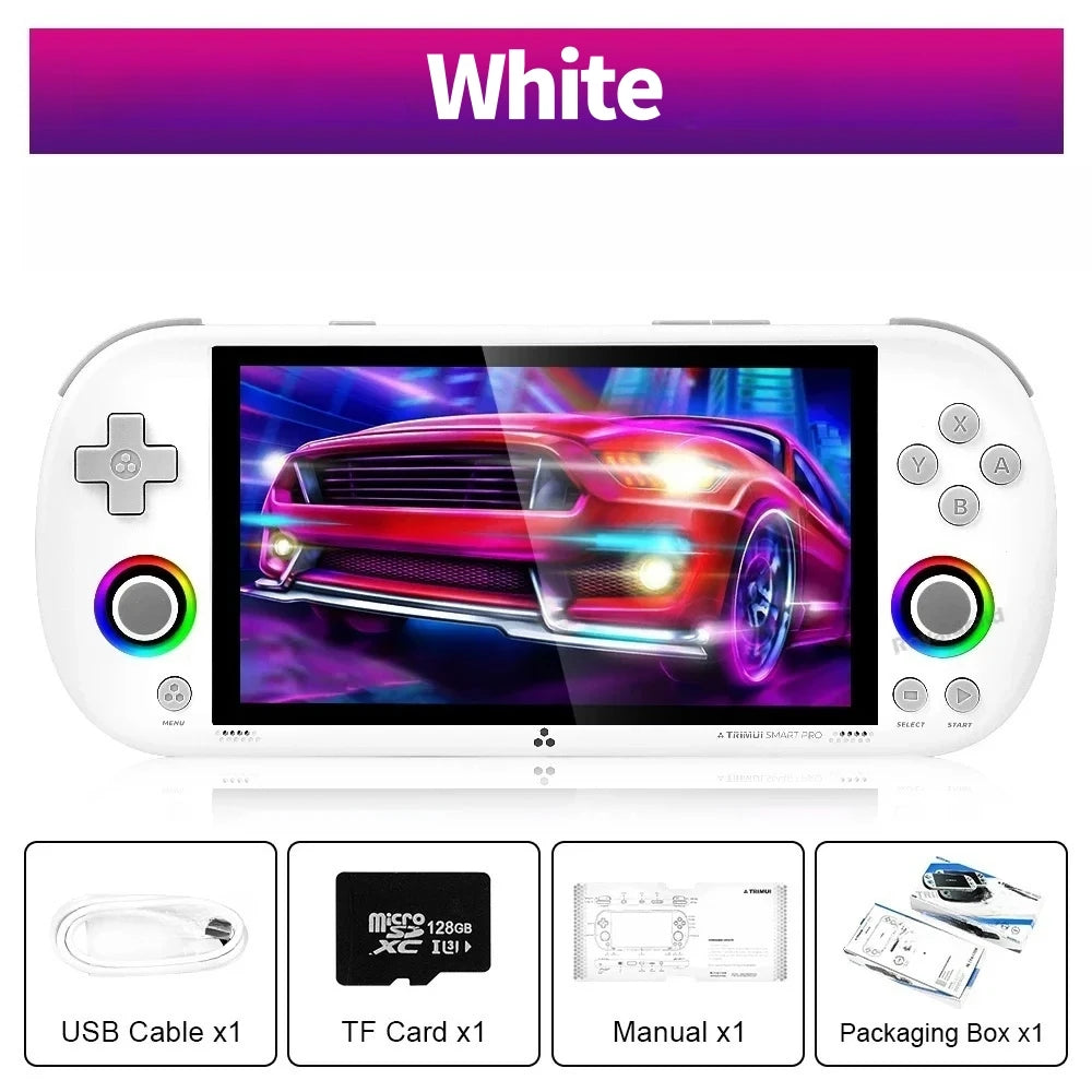 Trimui Smart Pro Handheld Game Console 4.96''IPS Screen Joystick RGB Lighting Linux System Smartpro Retro Video Game Player Gift