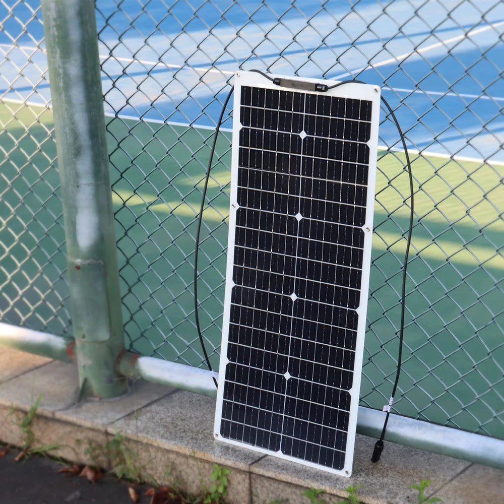 19.8V 50 Watt Flexible Solar Panel 12V 50W Solar Cell Power Generation System Waterproof  Panels For Car/RV/Yacht Battery Charge