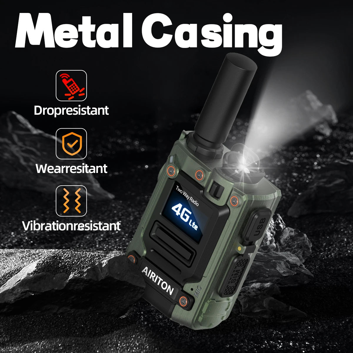 2X AI-G7 Global Network POC Radio Walkie Talkie 4G WiFi Unlimited Range Type-C Long Range Sim Card Two Way Radio for Hunting