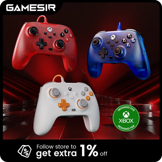 GameSir T7 Wired Xbox Controller for Series X/S & Xbox One | Hall Effect Joysticks & Triggers, Plug-and-Play Gaming