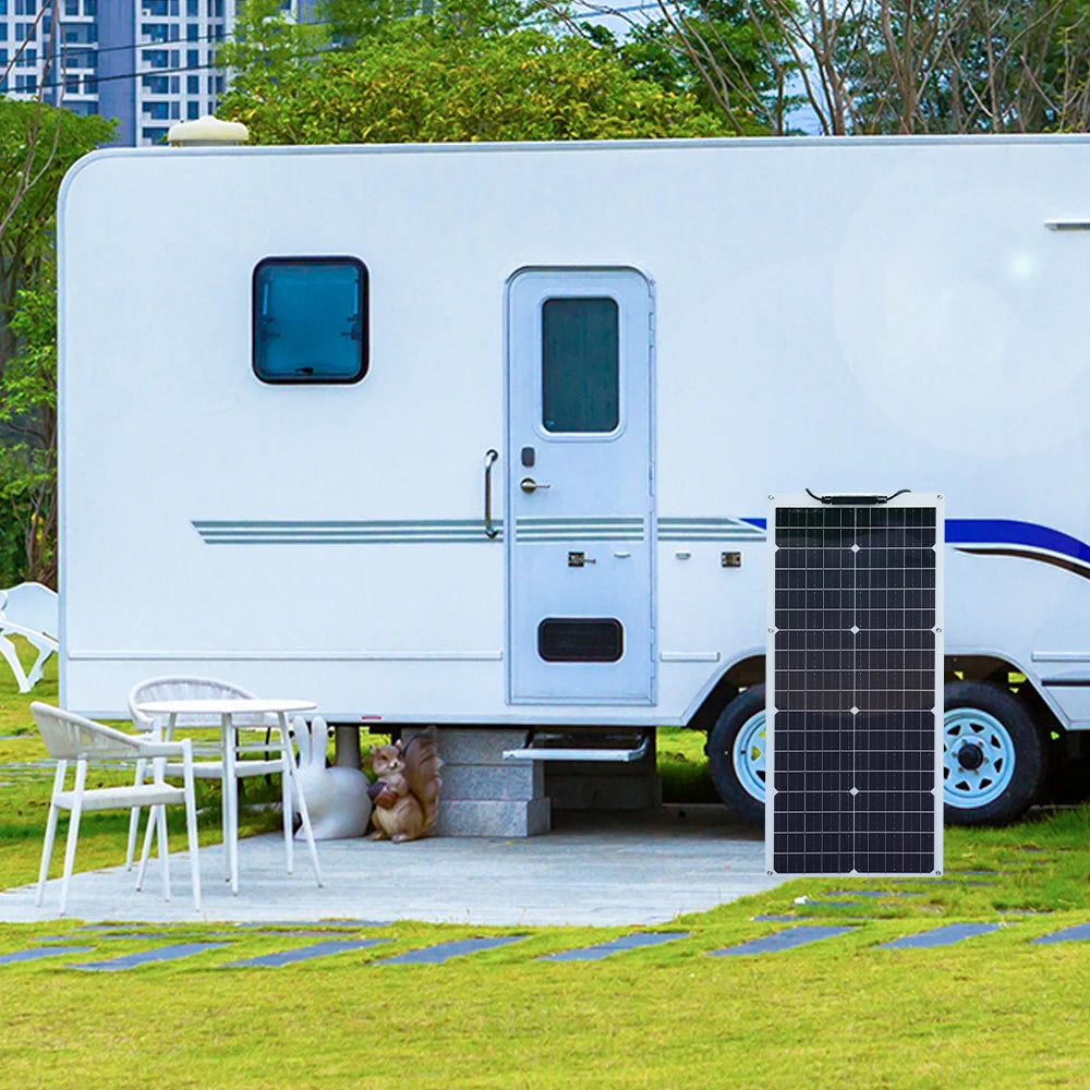 19.8V 50 Watt Flexible Solar Panel 12V 50W Solar Cell Power Generation System Waterproof  Panels For Car/RV/Yacht Battery Charge