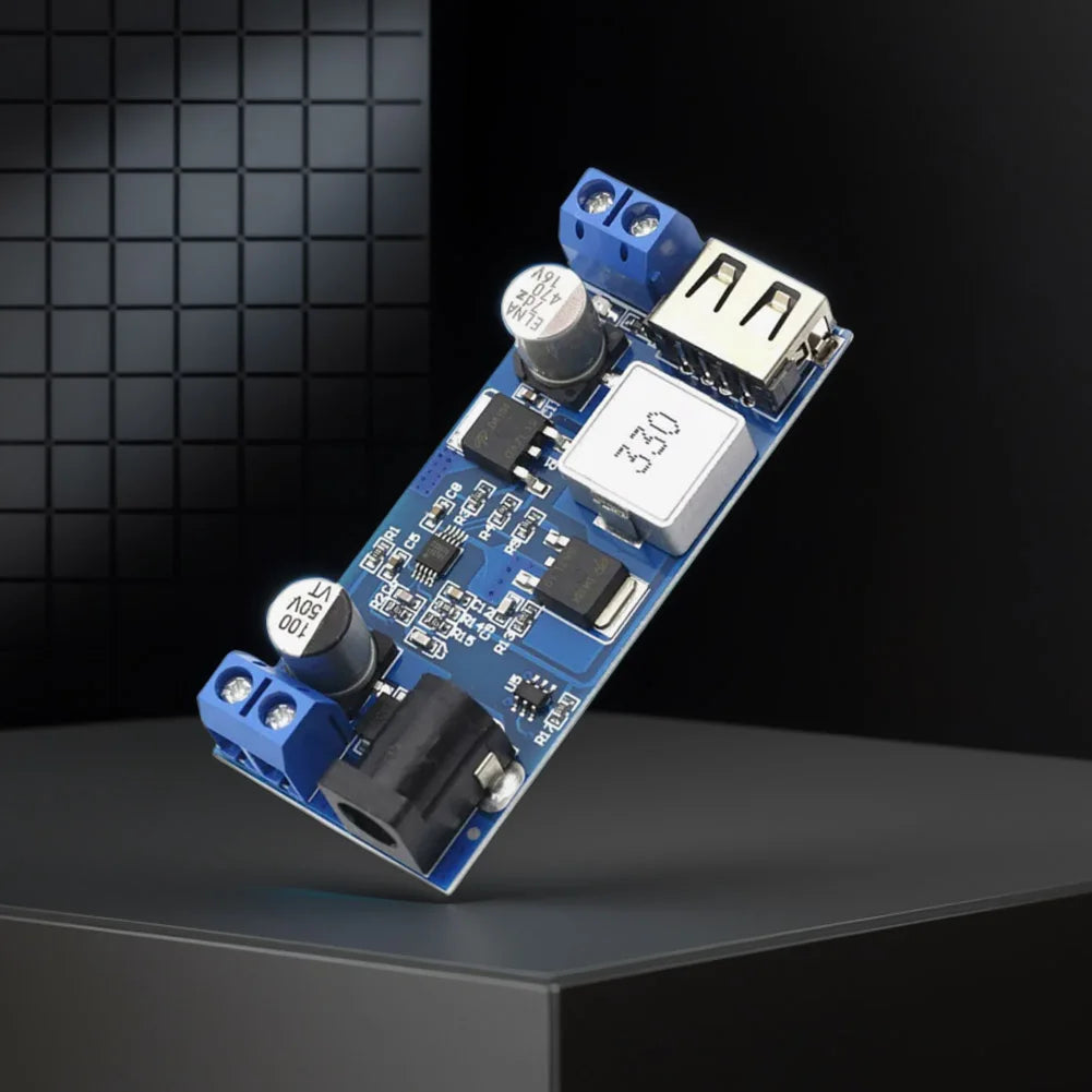 DC-DC 24V/12V To 5V 5A Step-down Charging Module USB Buck Step Down Converter Module Step-down Power Supply Module for Phone