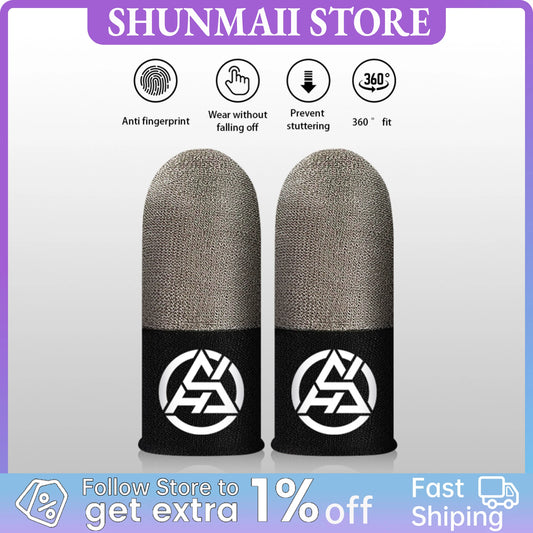 Game Fingertip Gloves Luminous Anti-slip Touch Screen Finger Sleeve Breathable Gaming Finger Cots for PUBG Phone Games Accessory