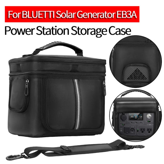 Portable Travel Case Waterproof Power Station Storage Case Protective Storage Bag for BLUETTI Solar Generator EB3A 268Wh LiFePO4
