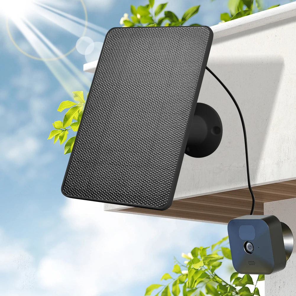 4W Waterproof Solar Panel Battery Charger with Rubber Plug for Blink XT XT2 and Blink Outdoor Camera