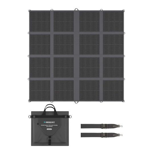 Renogy N-Type 400Watt Portable Solar Blanket Foldable Solar Panel, 25% High Efficiency, Lightweight Solar Generator