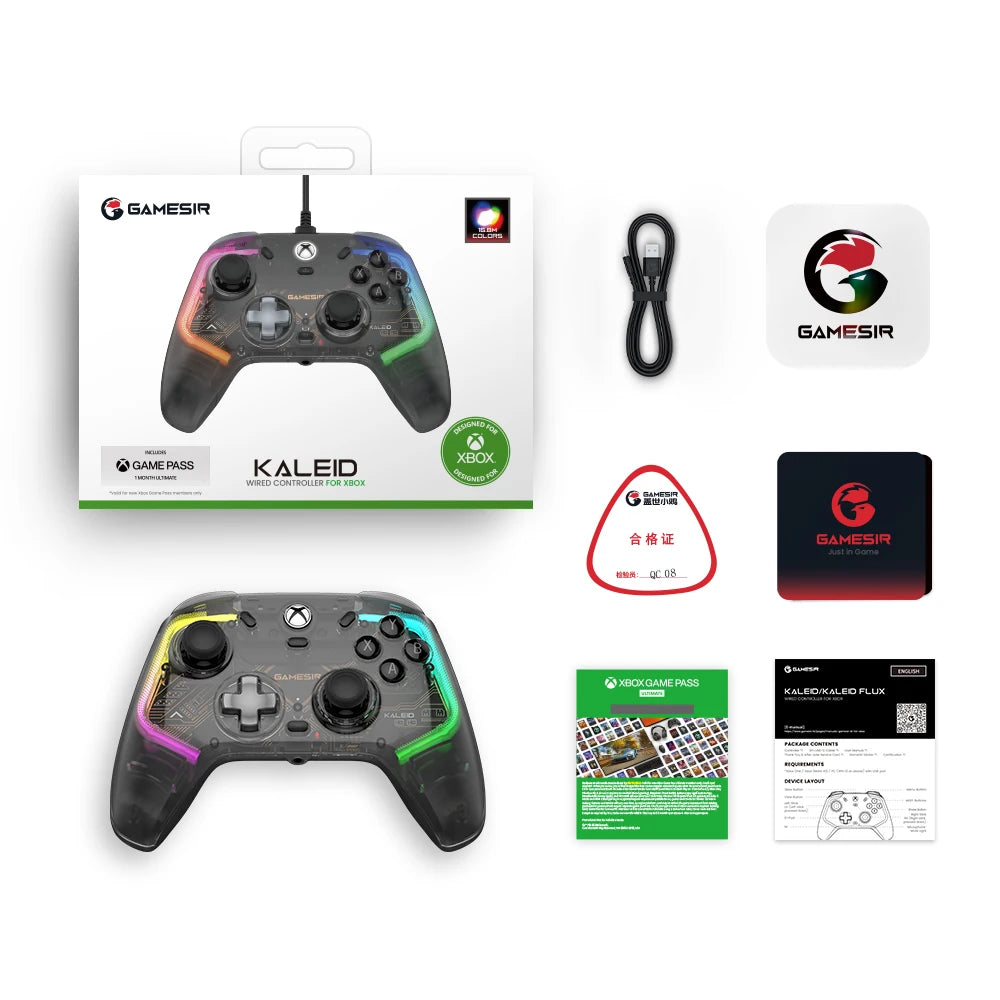 Original GameSir Kaleid Flux - Xbox Controller Wired Gamepad for Xbox Series X, Xbox Series S, Xbox One game console Hall Effect