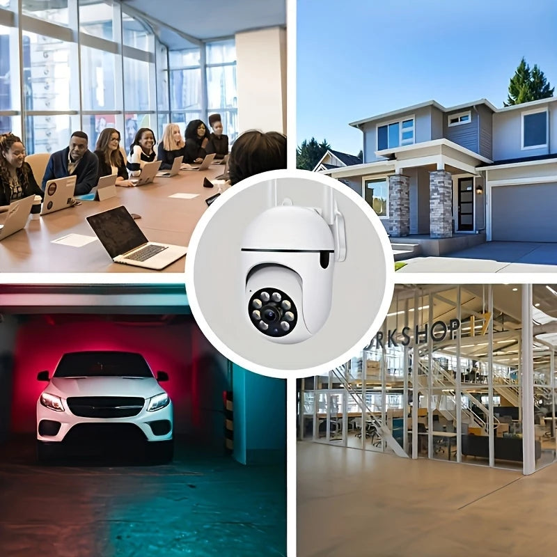 Ease Life APP Wireless 1080P HD Indoor/Outdoor WiFi Security Camera, Color Night Vision, 2-Way Audio, 360° Black Y108