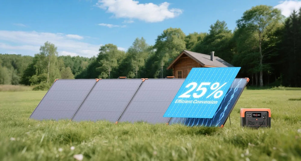 ZOUPW 400W Portable Solar Panel N-Type 16BB High-efficiency N-Type 16BB Cells with a 25% Conversion Rate Durable ETFE Layer
