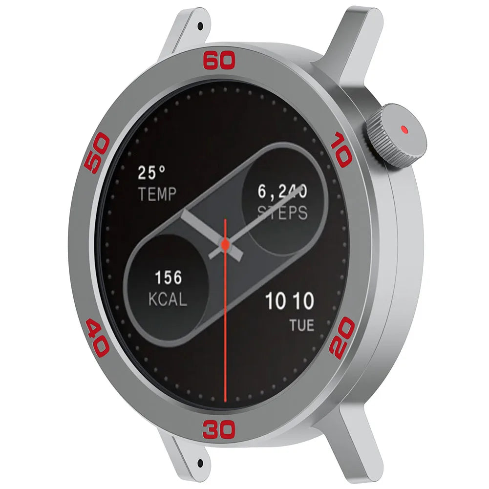 Metal Bezel Ring Replacement Case Cover Ring Tempered Glass Protective Flim Metal Watch Bezel for CMF by Nothing Watch Pro 2