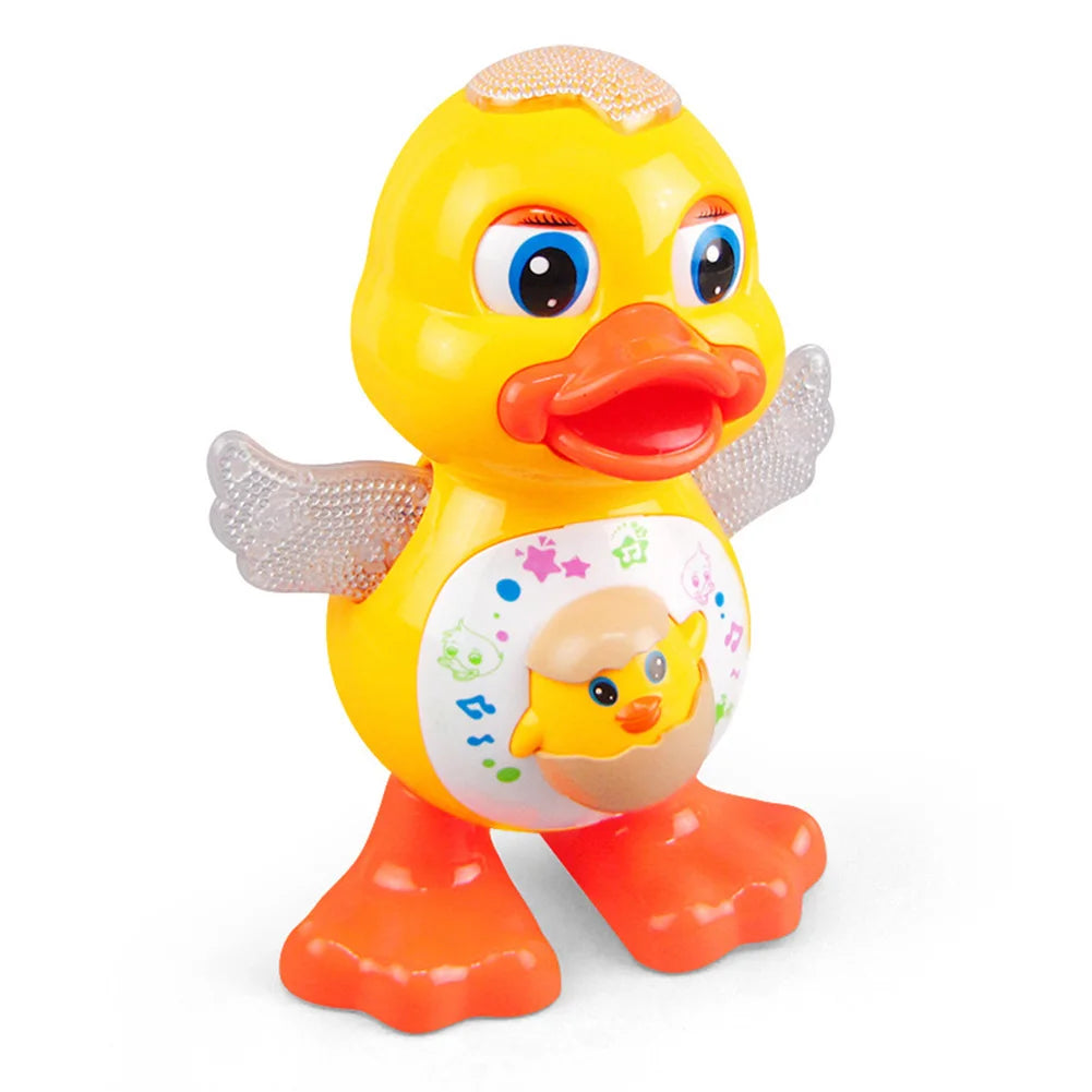 Electric Dancing Duck with Music & Lights Baby Musical Duck Toy Interactive Baby Duck Toy for 1 + Year Old Toddler Boys Girls