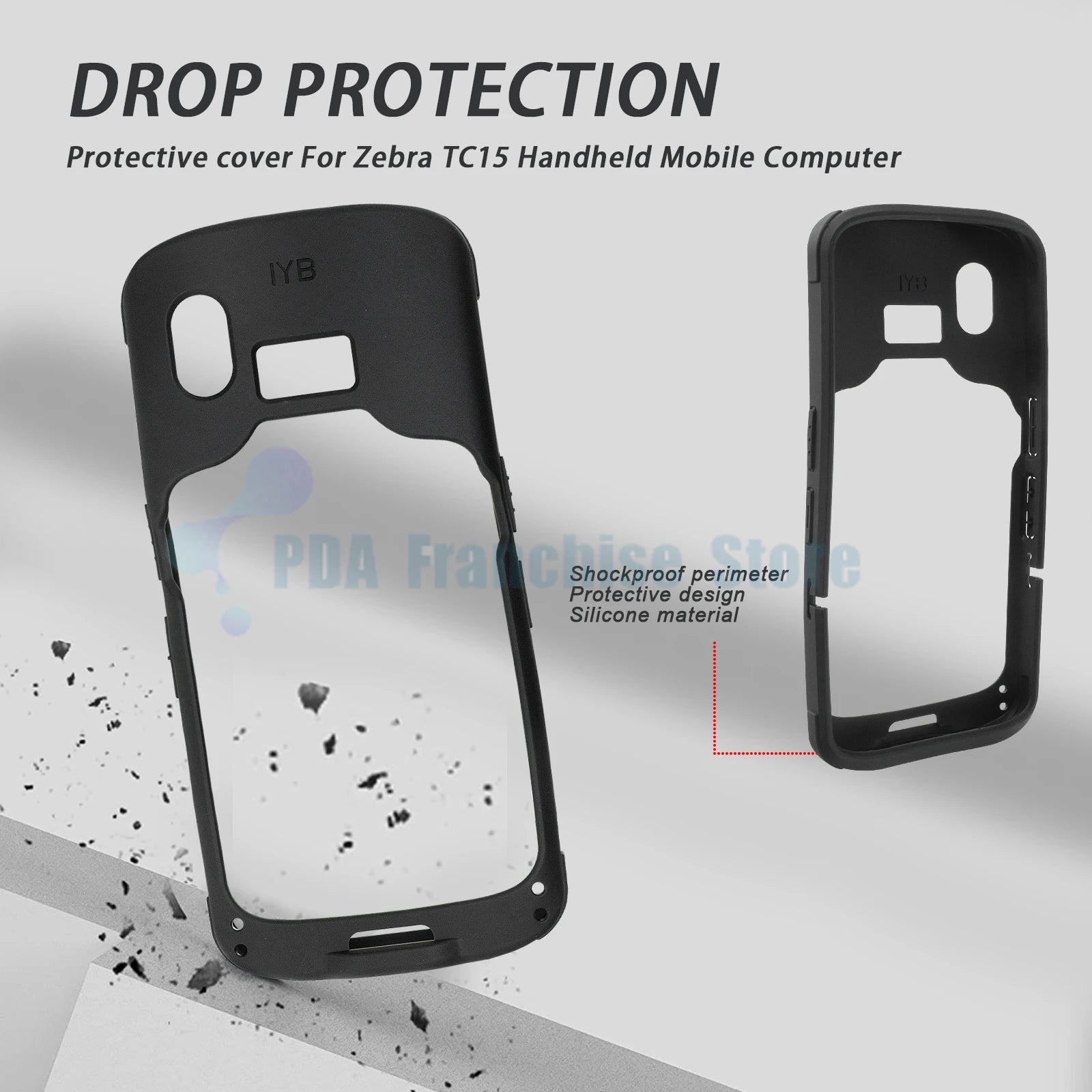 NEW Protect Cover for Zebra TC15 ,Anti Drop Soft Rubber