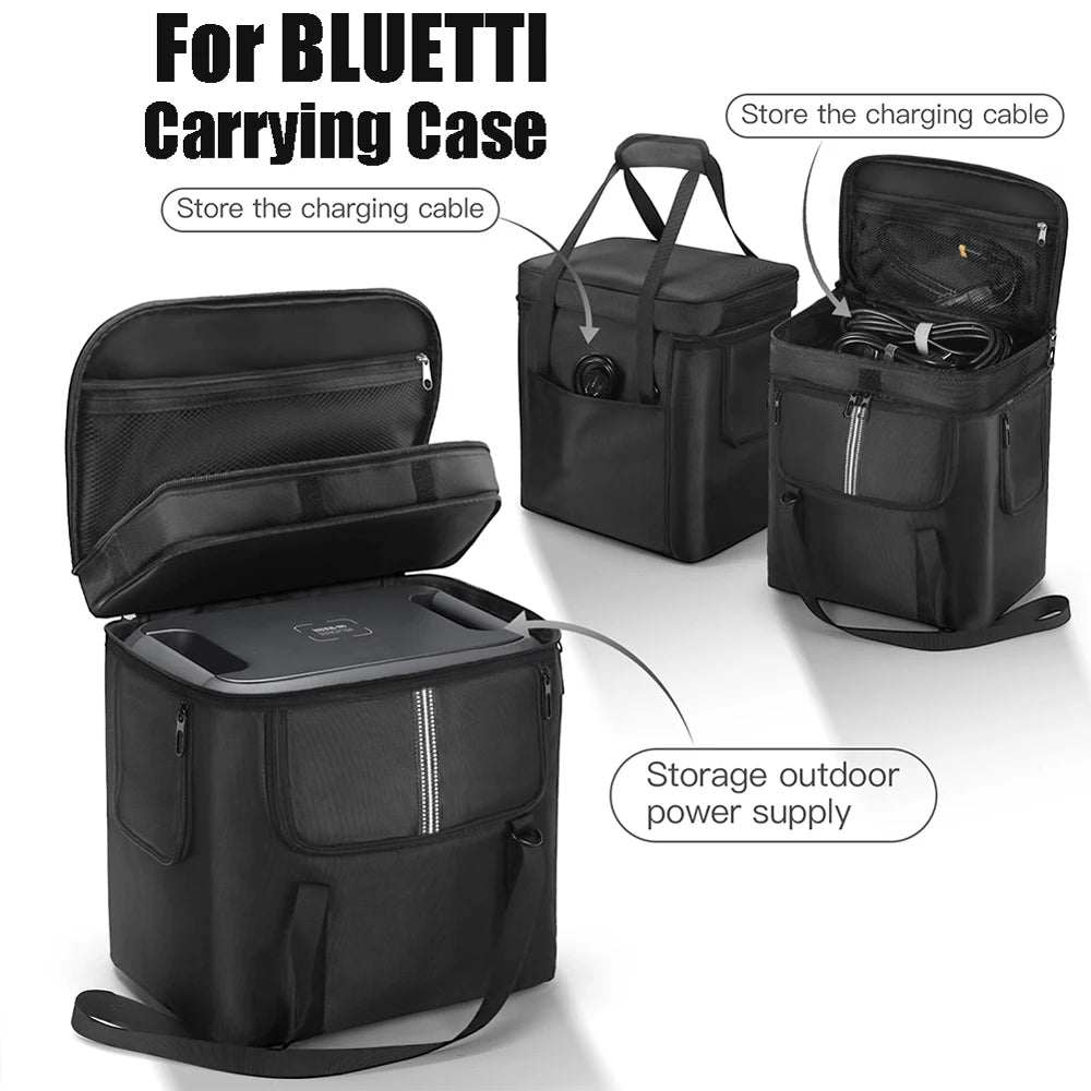 Carrying Case for BLUETTI Portable Power Station AC180 Bag Waterproof Anti-drop with Shoulder Strap & Handle Protective Case