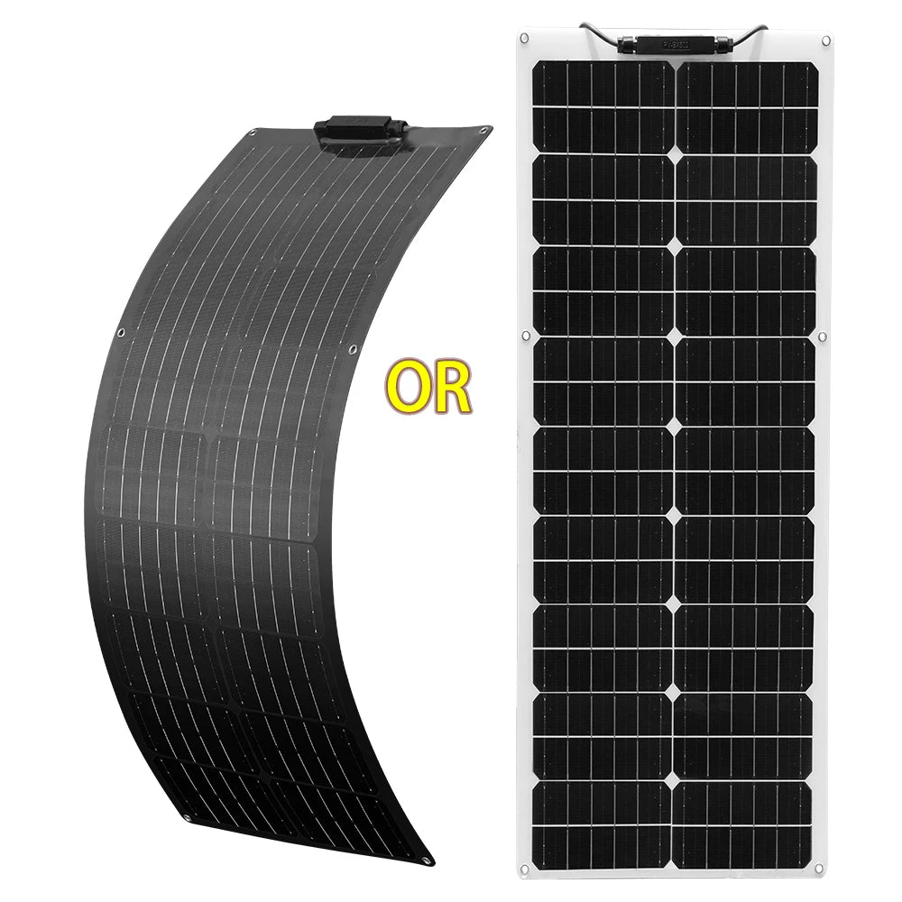 19.8V 50 Watt Flexible Solar Panel 12V 50W Solar Cell Power Generation System Waterproof  Panels For Car/RV/Yacht Battery Charge