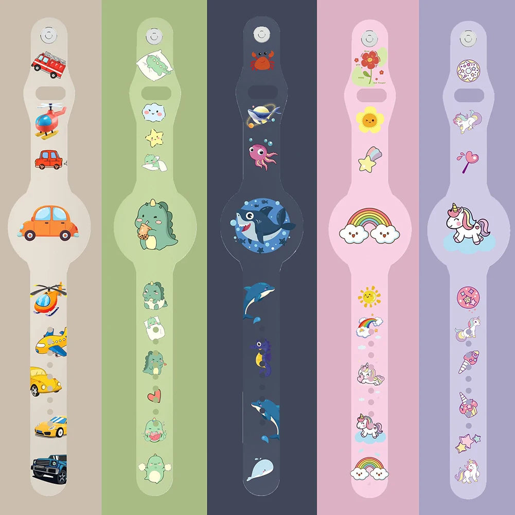 AirTag Bracelet Kid Children Anti-lost Bracelet Waterproof Silicone GPS Tracker Wristband for AirTag Kids Necklace Watch Band