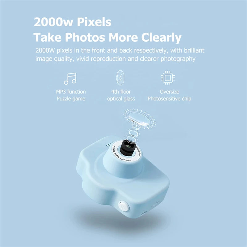 Kids Camera Digital Dual Camera HD 1080P Video Camera Toys Mini Cam Color Display Children Birthday Gift Kids Toys For Kids