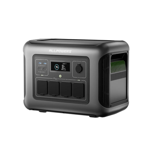 ALLPOWERS R1500 LITE Portable Power Station 1056Wh LiFePO4 Battery 1600W (3200W peak) Output Solar Generator for Camping, RV