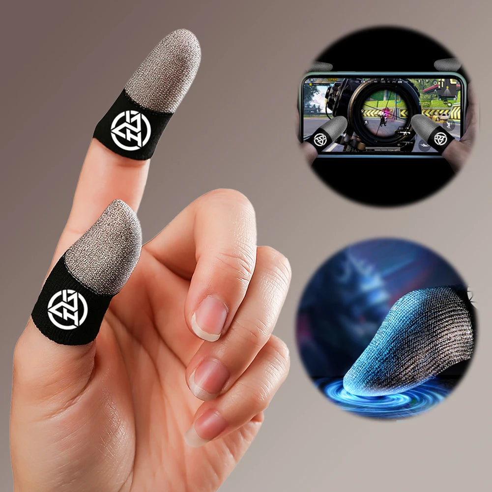 Game Fingertip Gloves Luminous Anti-slip Touch Screen Finger Sleeve Breathable Gaming Finger Cots for PUBG Phone Games Accessory