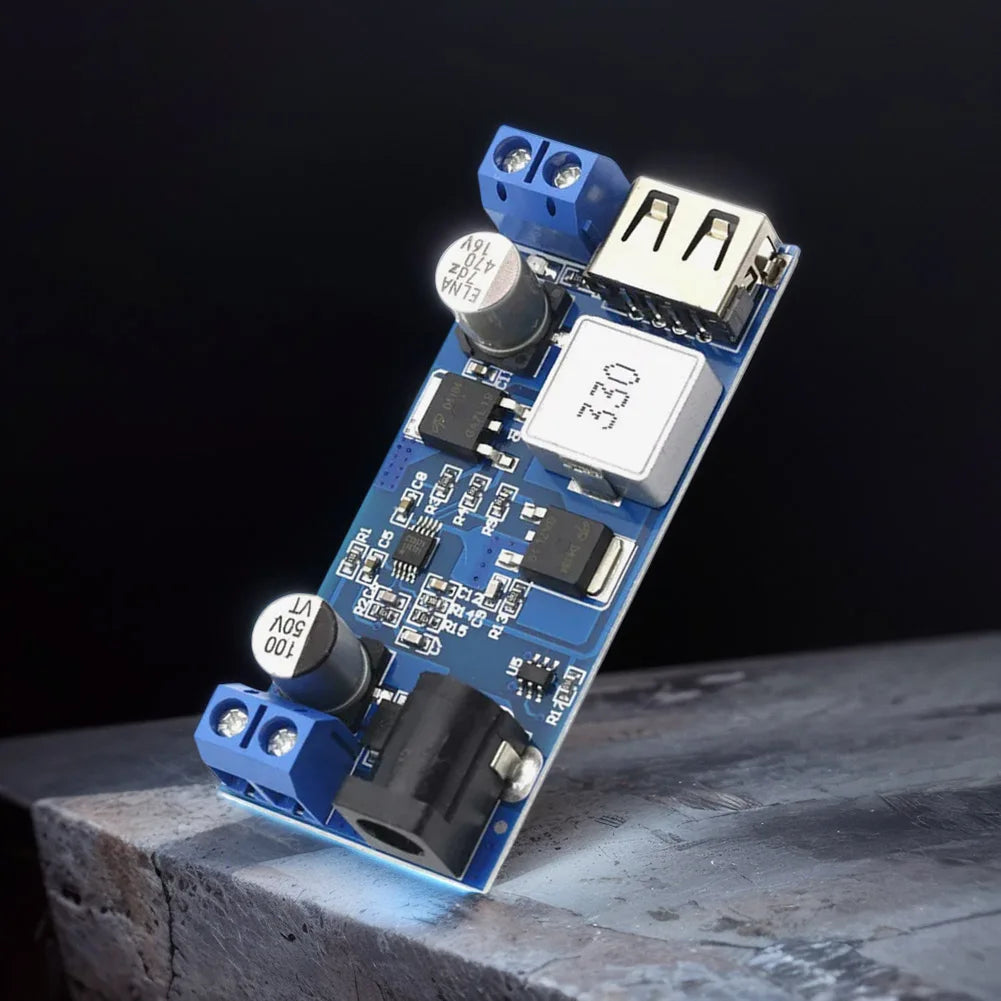 DC-DC 24V/12V To 5V 5A Step-down Charging Module USB Buck Step Down Converter Module Step-down Power Supply Module for Phone