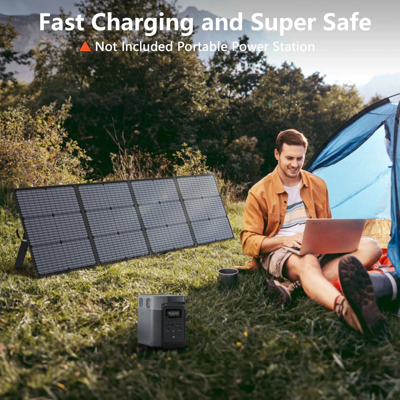 MHPOWOS 220W 110W Portable Solar Panel 220 110 Watt Foldable Solar Charger with Solar Cable 23.5% High Efficiency for Camping RV