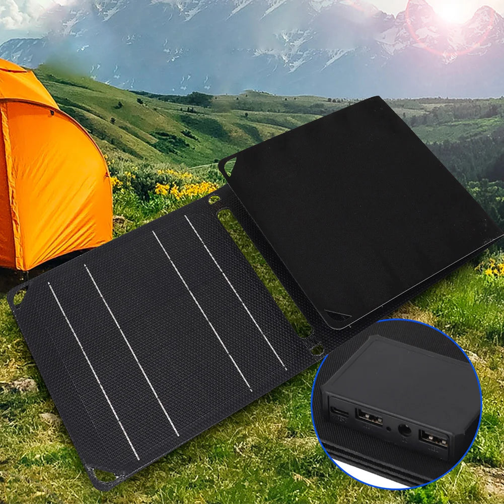 30W/40W 5V Solar Panel PD 20W QC 3.0 5V 9V 12V Foldable Solar Power Bank Type C USB-A DC Output Portable Battery Phone Charger