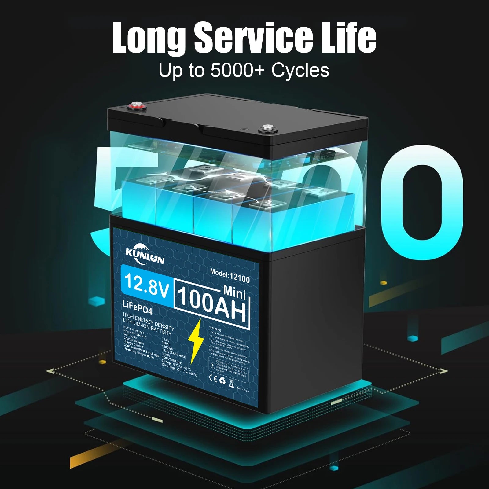 12V LiFePO4 Battery 30Ah 60Ah100Ah 120Ah 12.8V Lithium Iron Phosphate Batteries Pack 5000 Cycles RV Cart Boat Solar Battery