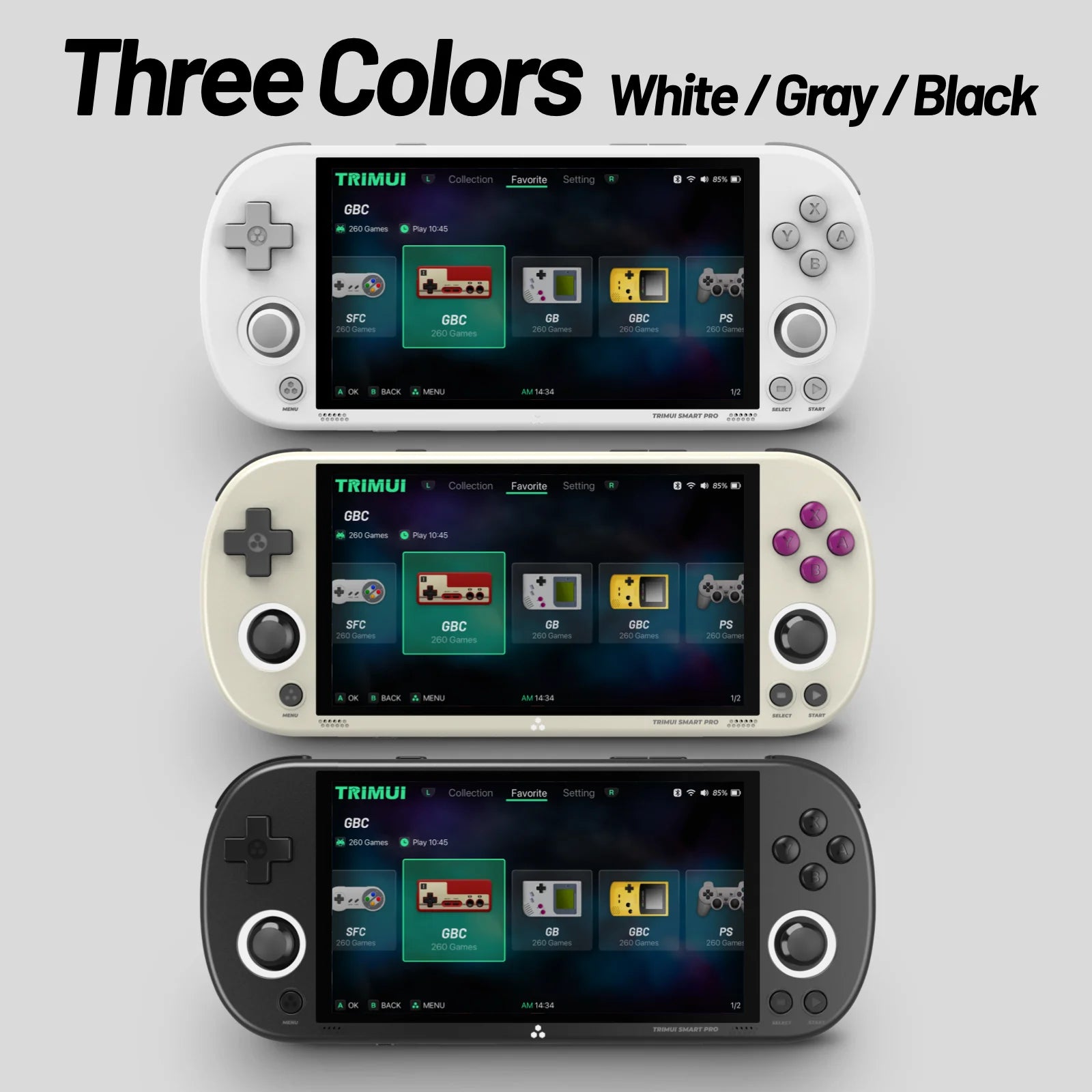 Trimui Smart Pro Handheld Game Console 4.96''IPS Screen Joystick RGB Lighting Linux System Smartpro Retro Video Game Player Gift