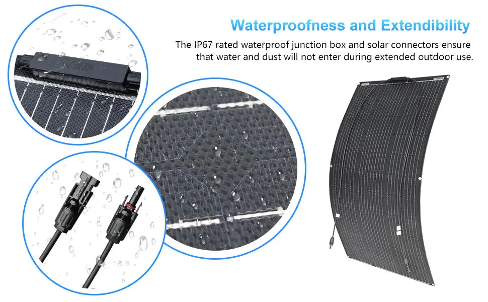 Bendable Solar Panel Accessories and Solar Panel System ETFE 100w 200w 300w 400w 500w 600w