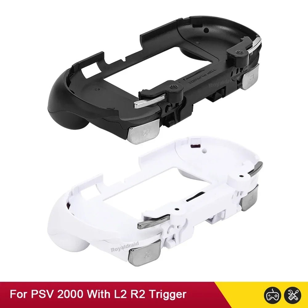 Gamepad Hand Grip Joystick Stand Shell Case Protect with L2 R2 Trigger Button For PS VITA 2000 PSV 2000 Slim + Front L2 R2 Kits