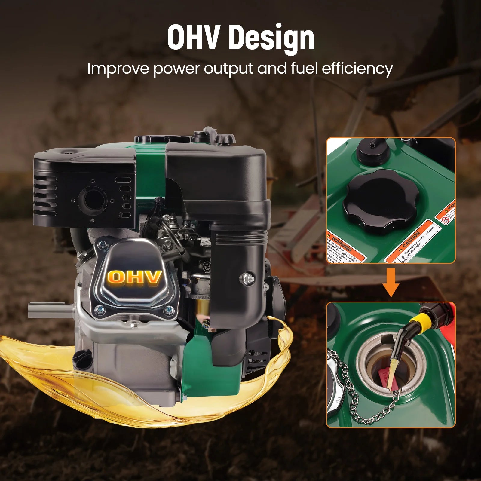 Gasoline Engine Motor OHV 7HP 212cc Electric Start Water Pump Pressure Washer