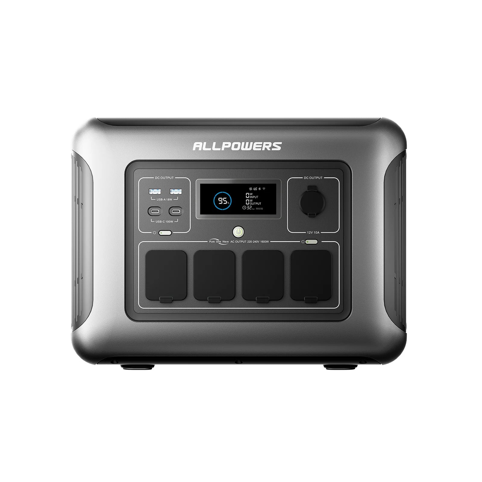 ALLPOWERS R1500 LITE Portable Power Station 1056Wh LiFePO4 Battery 1600W (3200W peak) Output Solar Generator for Camping, RV