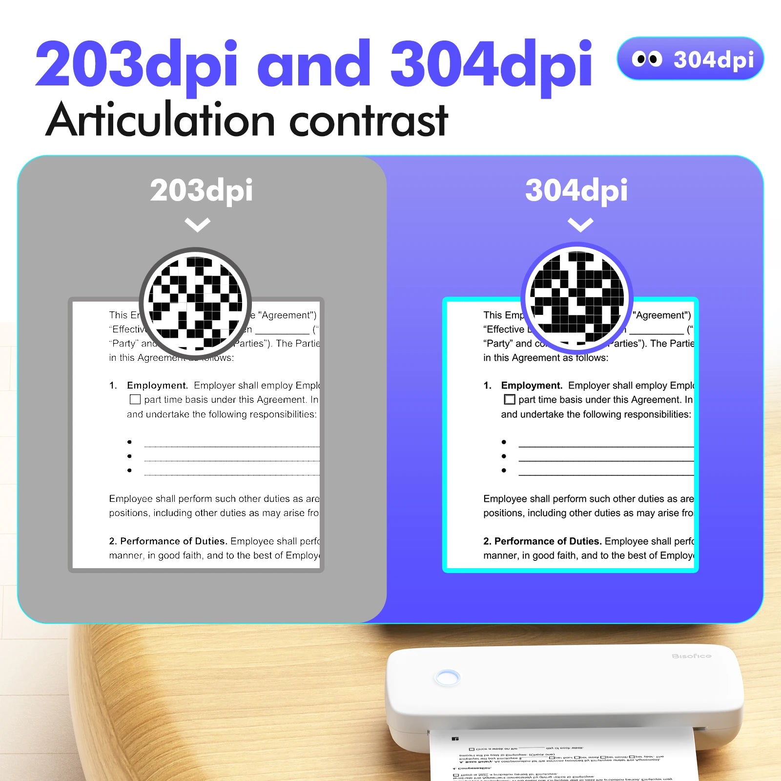 L81 A4 Thermal Printer Portable Printers Wireless Multi Size Versatile Mobile Thermal Printer 304DPI Study Office Work Tools