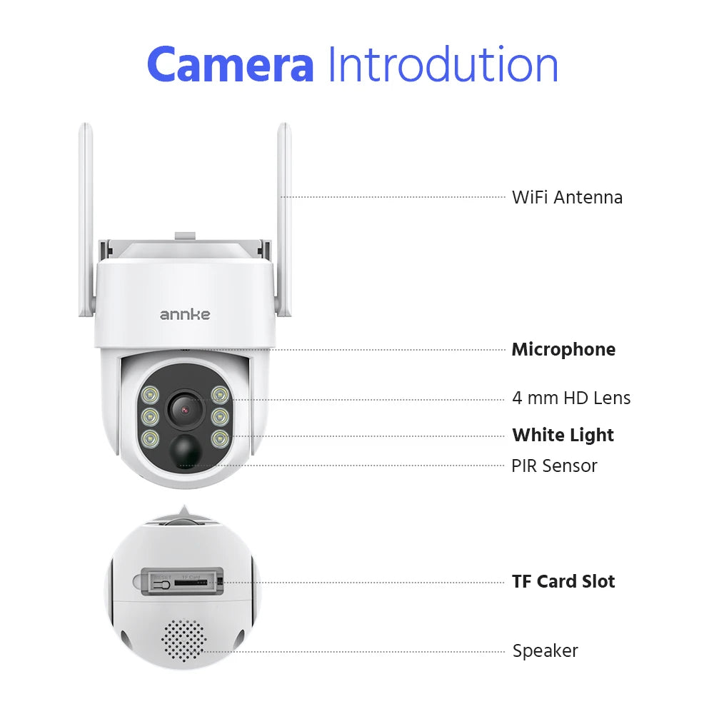 ANNKE 4MP Wireless surveillance system 16CH NVR wifi surveillance camera kit Audio Battery solar surveillance cameras outdoor