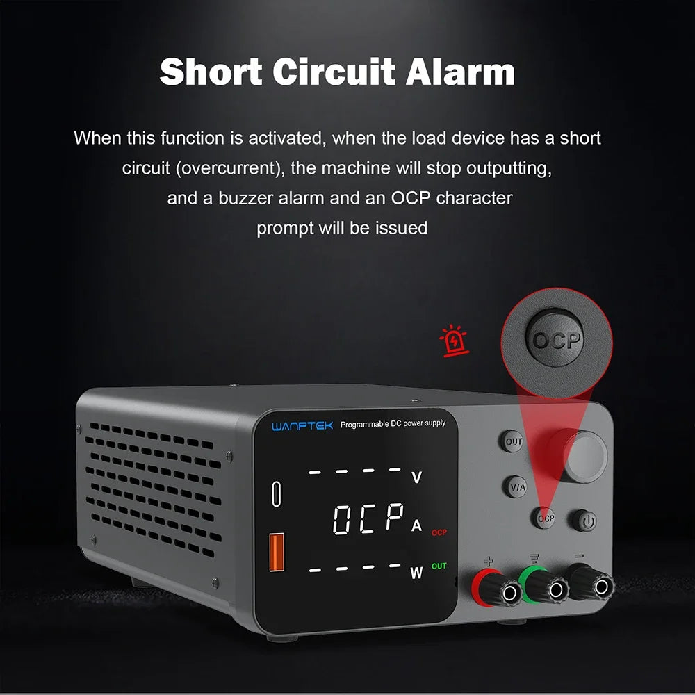 Wanptek Adjustable Lab DC power supply 30V 5A 10A 60V 5A Bench Power Source Stabilized Voltage USB power supply 120V 3A 160V 2A