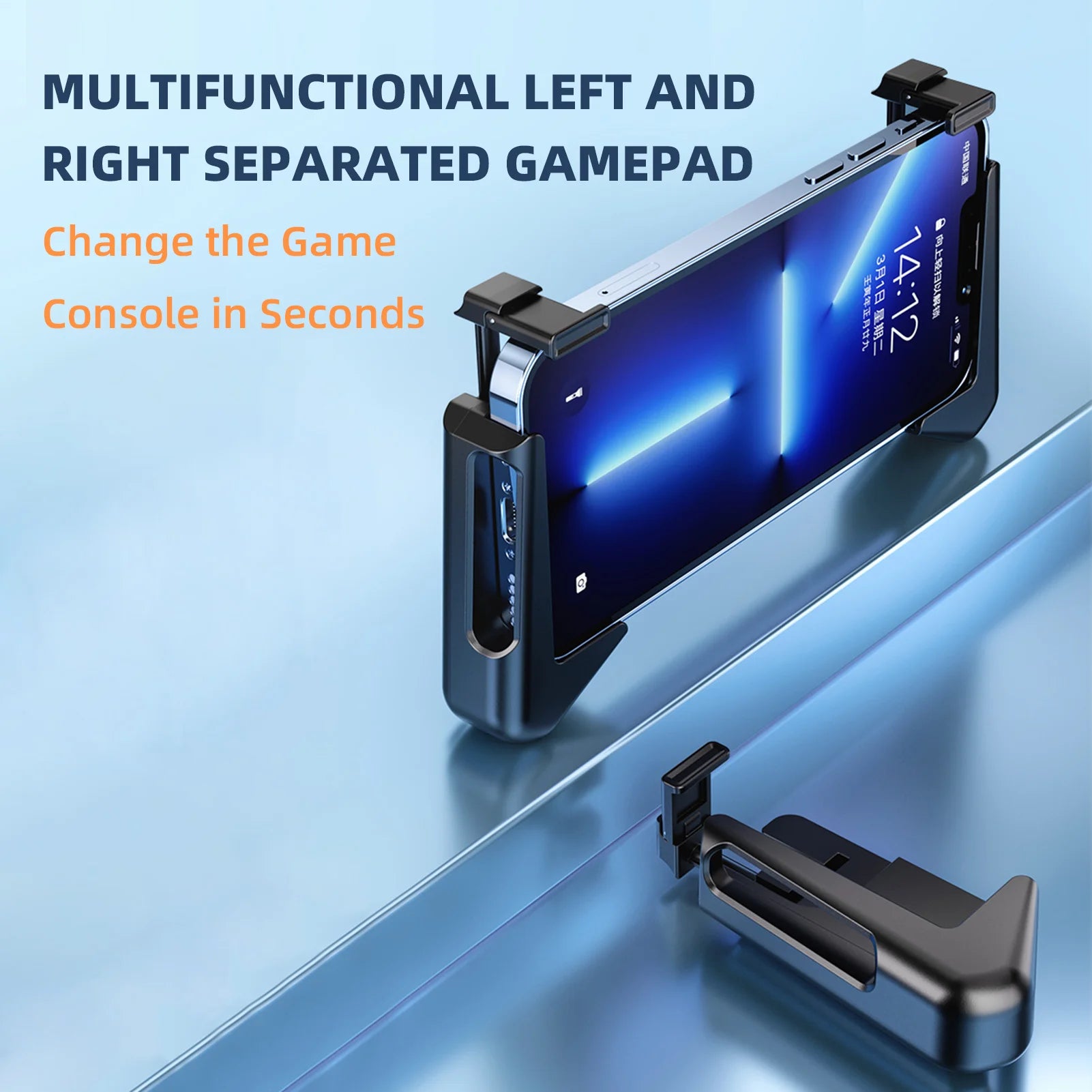 Mobile Game Controller Gamepad Mobile Game Handle Adjustable Mobile Gaming Controller Grip With Triggers For Phones