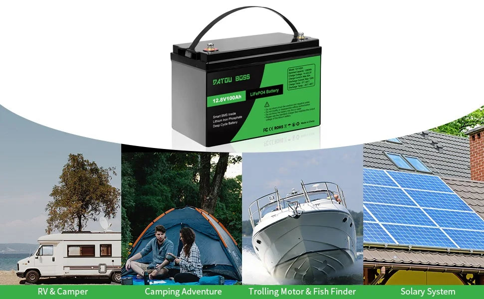 DATOUBOSS Lithium Battry 12V100A200A300A LiFePO4 battery rechargeable Solar Generator With BMS Solar Storage System Deep Cycle