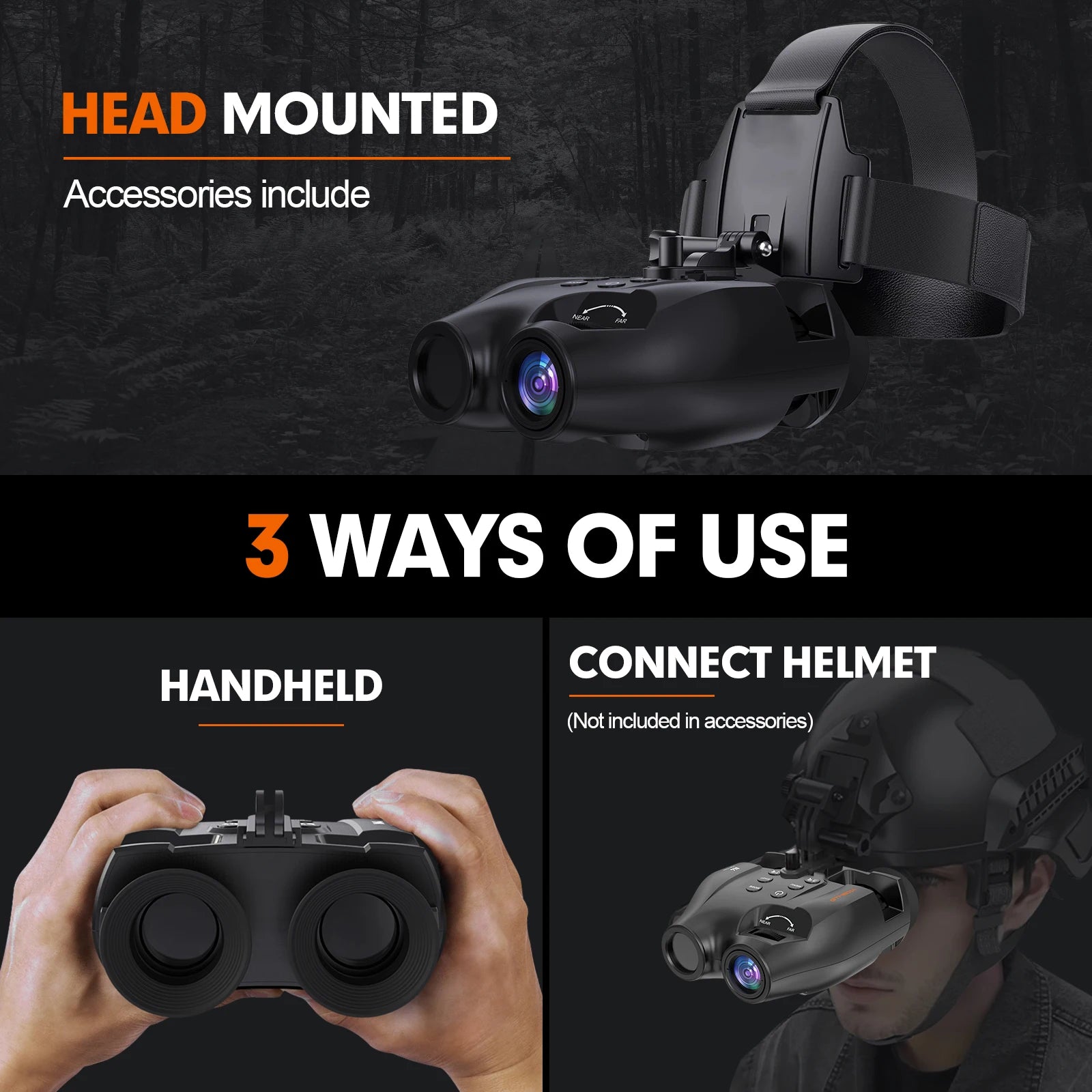 Gtmedia N4 Night Vision Binoculars Featuring Adjustable Brightness 5x Zoom And 1080p Video Recording For Outdoor Adventures