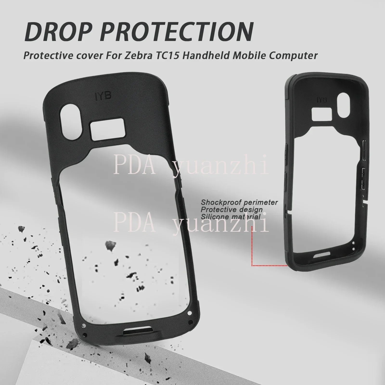 NEW Protect Cover for Zebra TC15 ,Anti Drop Soft Rubber