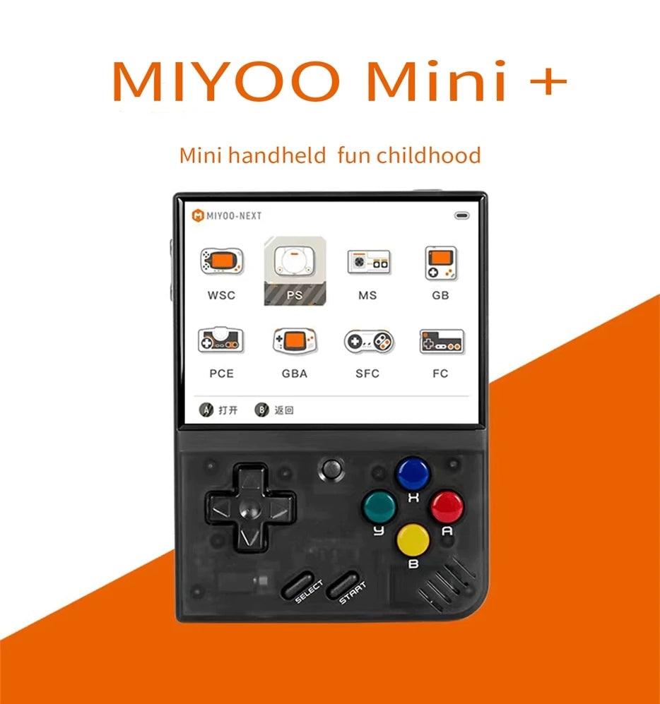 MIYOO Flip V2 Handheld Game Players 3.5''IPS Screen Linux System Onion OS Video Game Consoles Free Storage Bag Gamer Gift Gaming