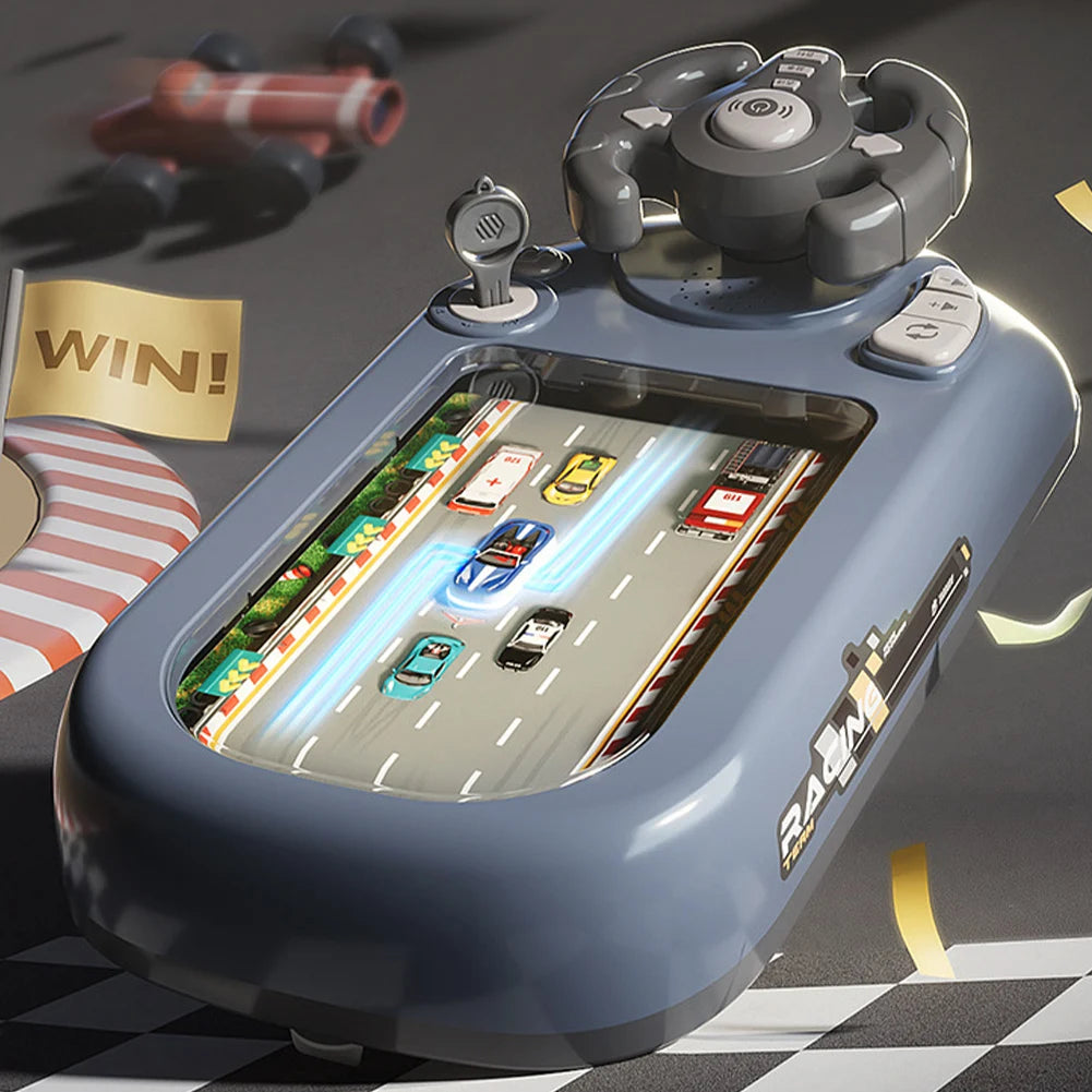 Driving Simulator with Music & Vehicle Sound Effects Interactive Simulation Driving Steering Wheel Toy Car Racing Adventure Game