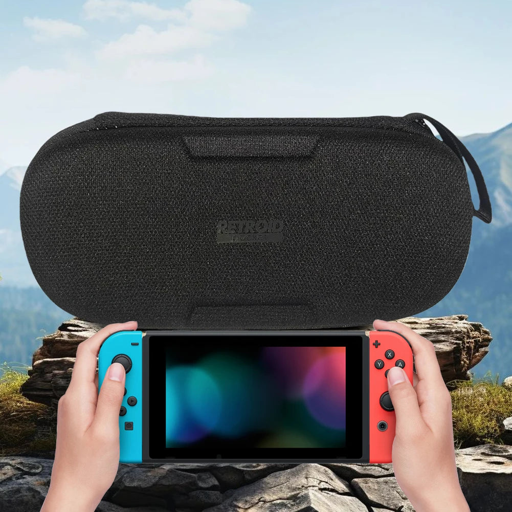 Protable Carrying Case Shockproof Travel Protective Case with Mesh Pocket Travel Carrying Bag for Retroid Pocket 5 Game Console