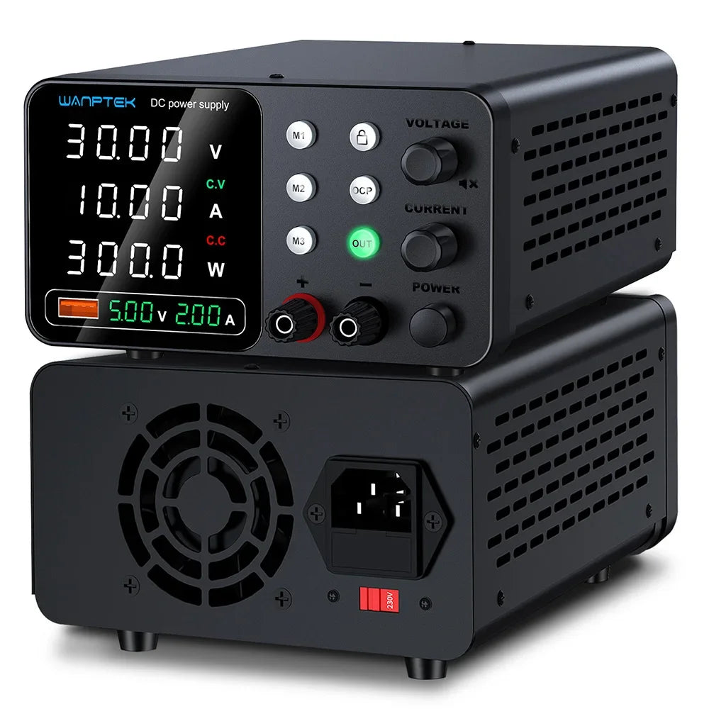 Wanptek Adjustable Lab DC power supply 30V 5A 10A 60V 5A Bench Power Source Stabilized Voltage USB power supply 120V 3A 160V 2A
