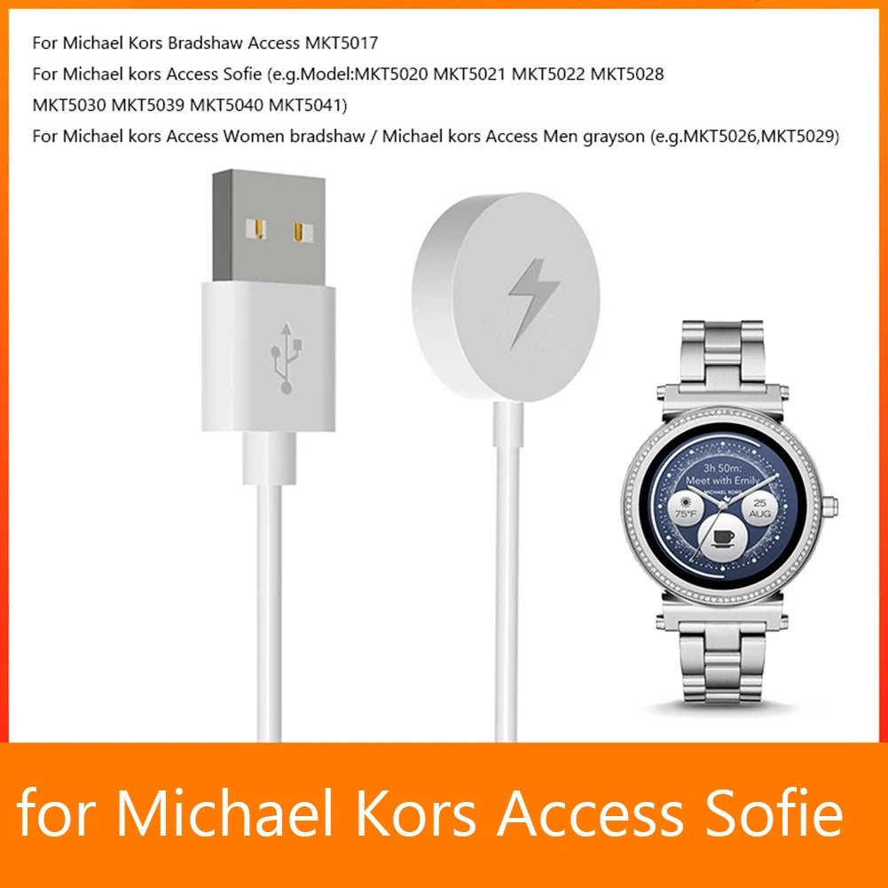 Fast Charging Cable Smart Watch Charger For Michael Kors Access Sofie Bradshaw Grayson Wireless Charger For Fossil Gen 2 Gen 3