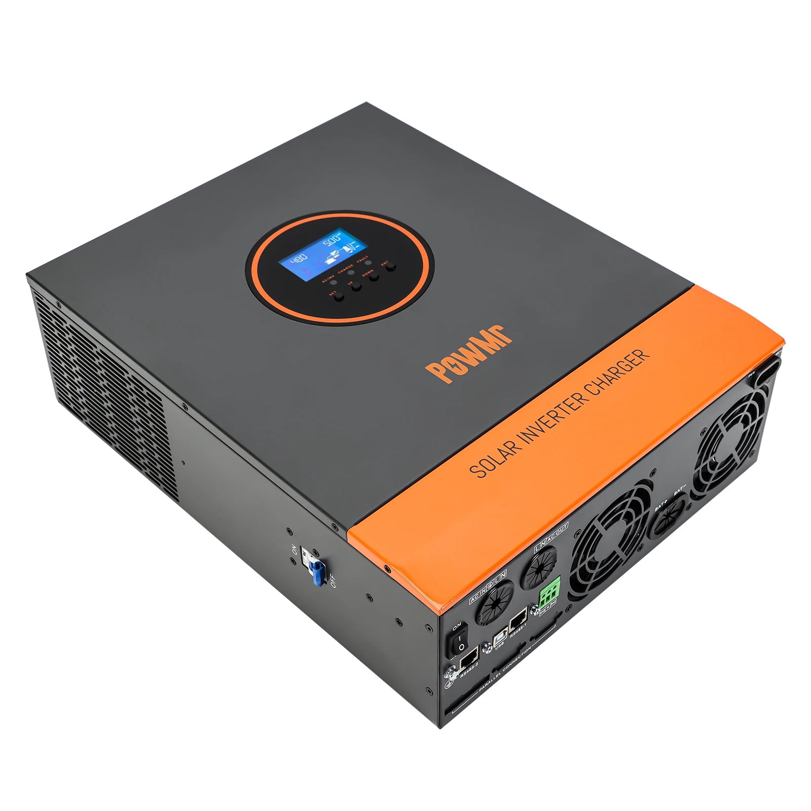 PowMr 5000W 48V 110/120VAC Output MPPT Hybrid Solar Inverter PV 500VDC With MPPT 80A Charger Controller Support Lithium Battery
