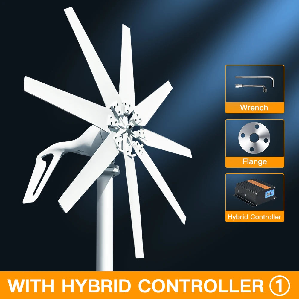 US EU Delivery1000W Horizontal Turbine 12V/24V/48V Low Noise Household 220V Poland Brazil Russia Warehouse Rapid Delivery