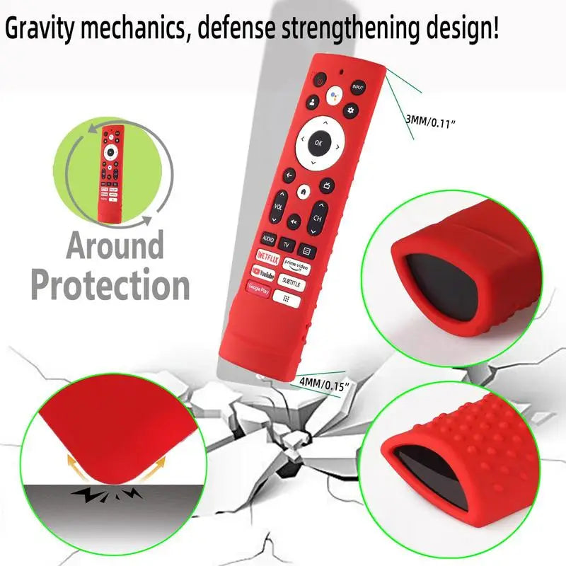 Silicone Remote Case For Hisense ERF3V90H Protective Cover Shockproof Durable Remote Control Shell For Hisense ERF3V90H