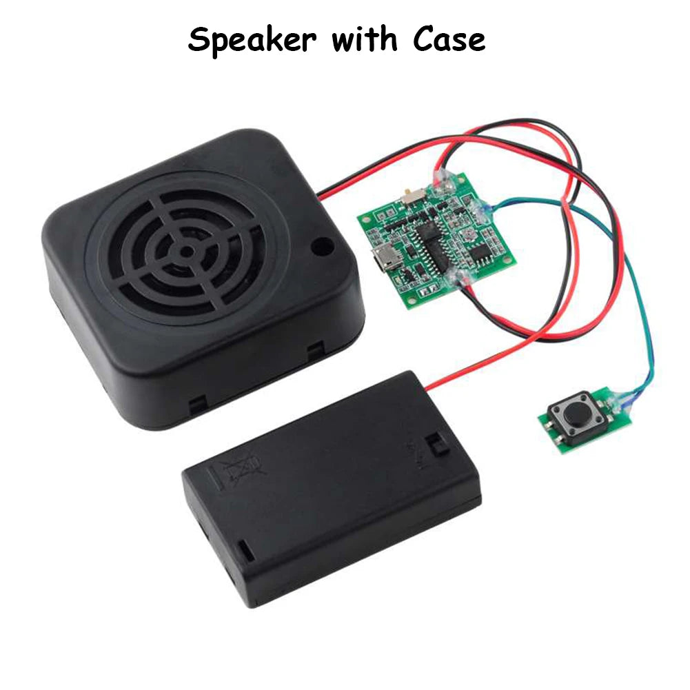 Recordable Sound Module 8M MP3 WAV Music Voice Player Programmable Board with Speaker Button Control for Music Box Greeting Card