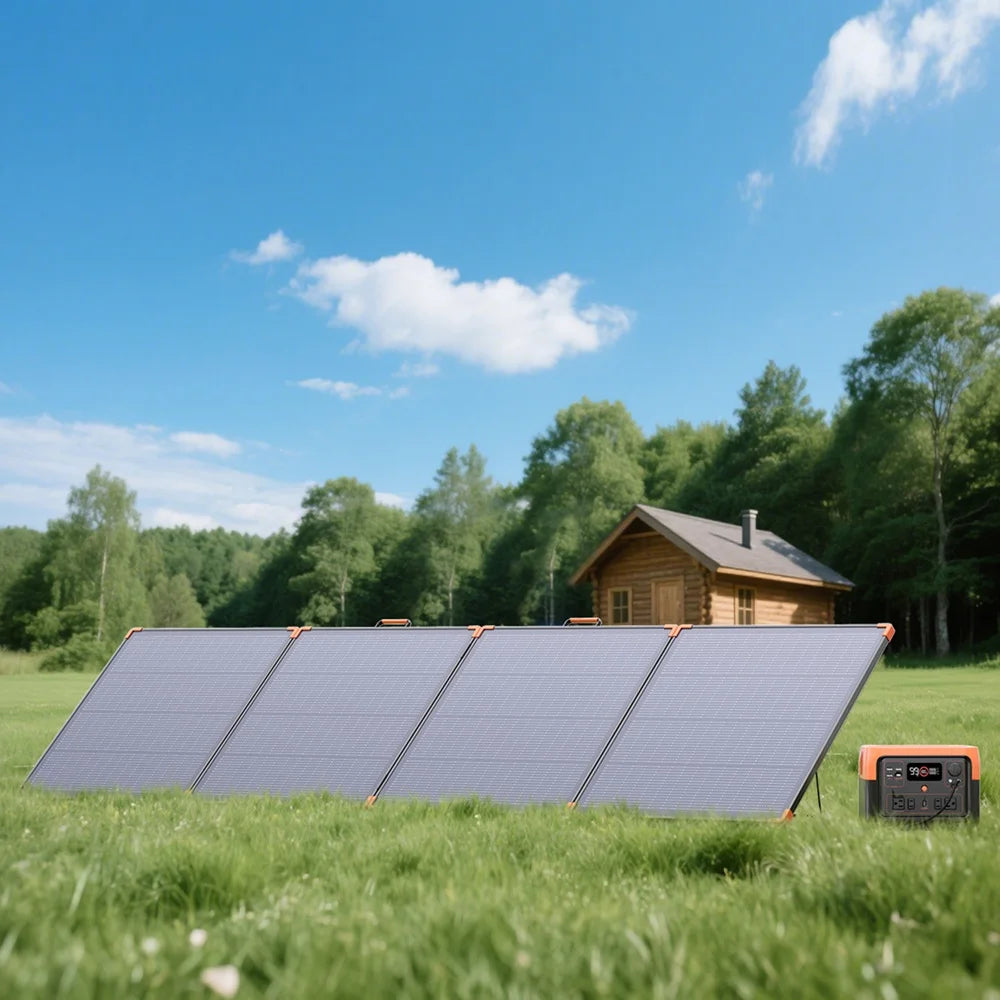 ZOUPW 400W Portable Solar Panel N-Type 16BB High-efficiency N-Type 16BB Cells with a 25% Conversion Rate Durable ETFE Layer